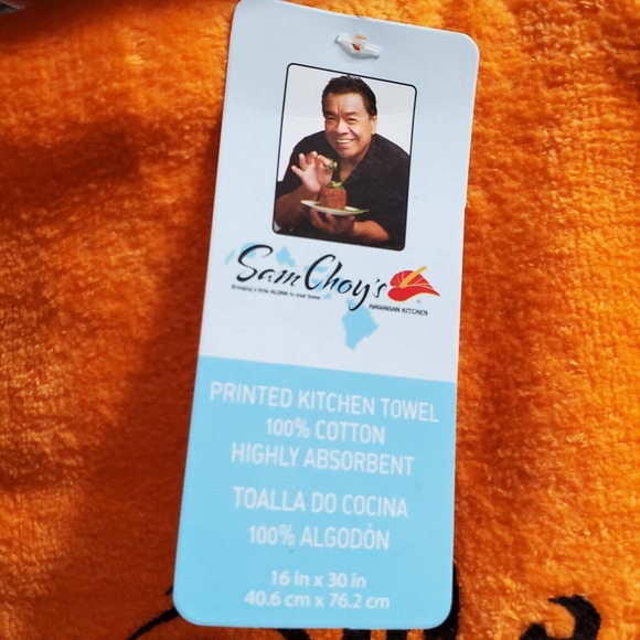 Sam Choy's Hawaiian Kitchen Collection Tea Towel 100% Cotton NWT - Picture 3 of 6